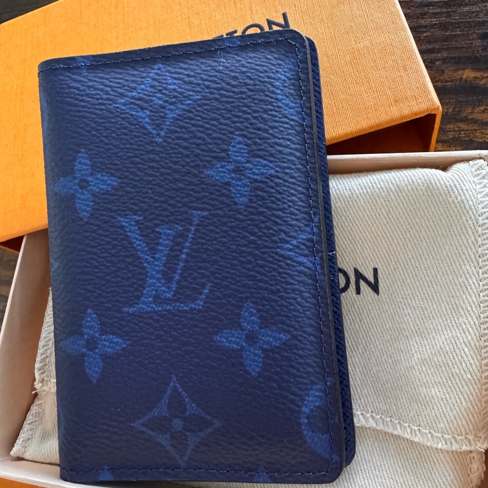 Louis Vuitton Navy Monogram Card Holder